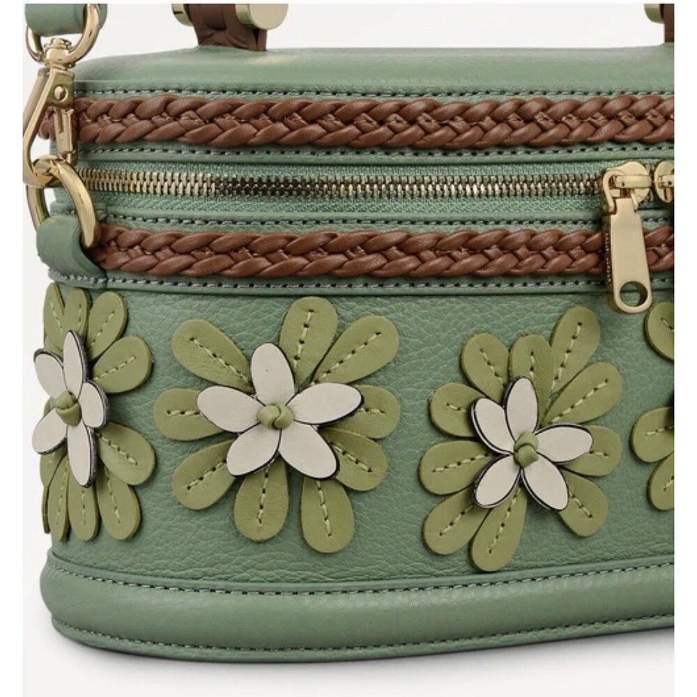 Radley London LUNAR NEW YEAR Zip Around Crossbody Bag Purse Green Leather NWT - Picture 4 of 4